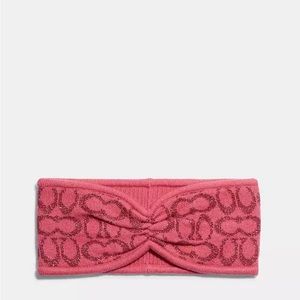 Coach Signature Knit Headband NWT